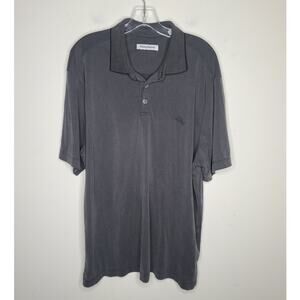 Tommy Bahama grey black short sleeve polo shirt - XL
